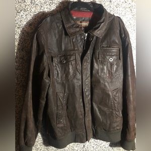 **Danier's Distinctive Dark Brown Leather Jacket**